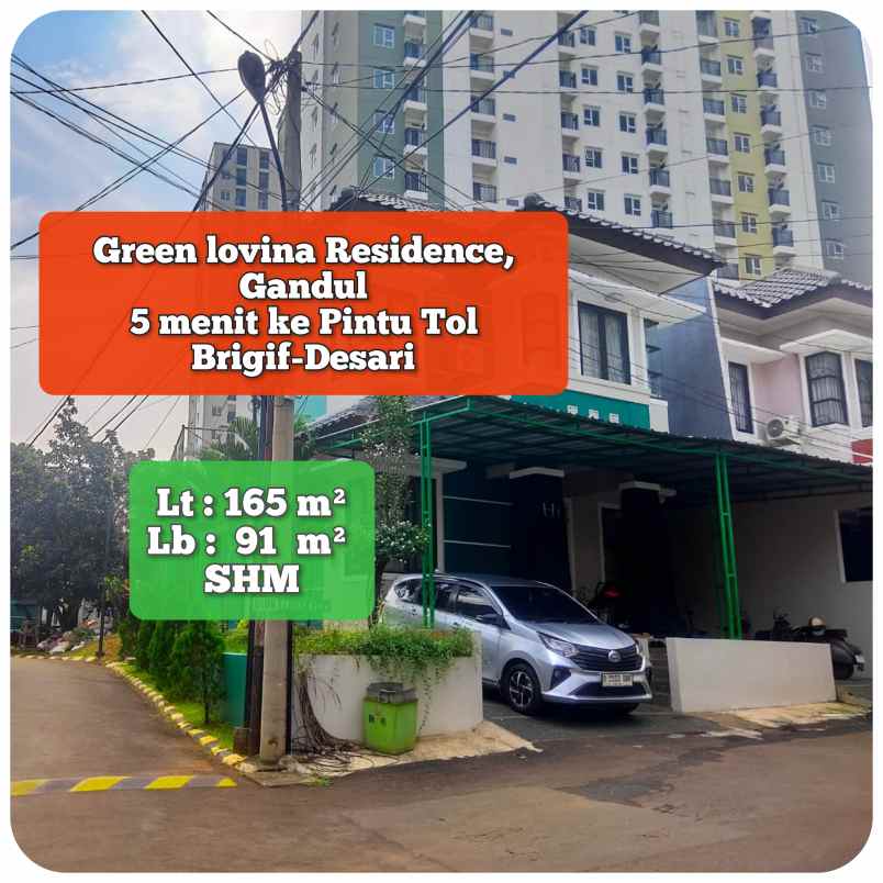 rumah 2 lantai green lovina residence cinere depok