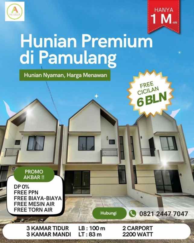 rumah 2 lantai siap huni di tangsel