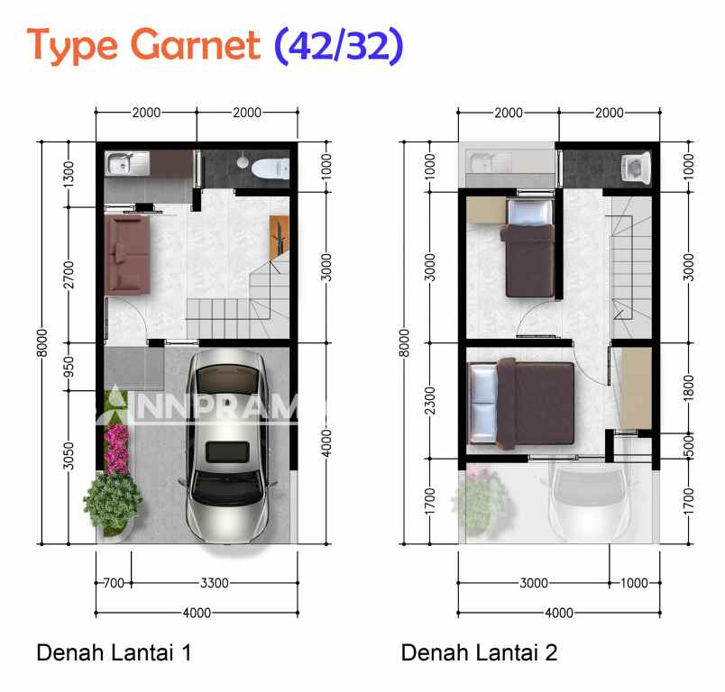 rumah 389 juta 2 lantai di tapos depok tara verti