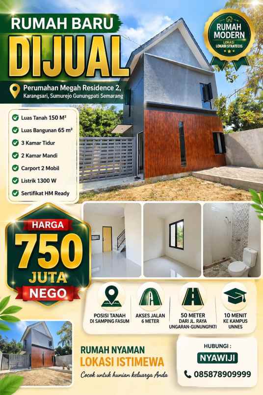 rumah bagus siap huni shm ready sekitar kampus unnes