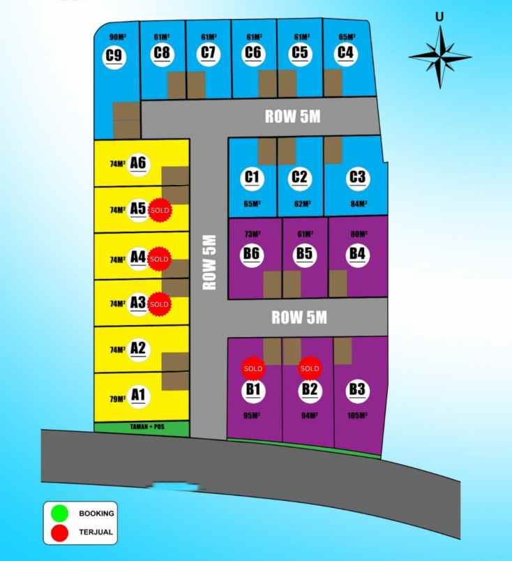 rumah cluster dekat tmii rooftop 3 kamar jakarta timur