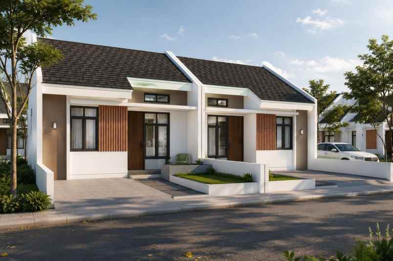 rumah dengan backyard dan carport di batujajar
