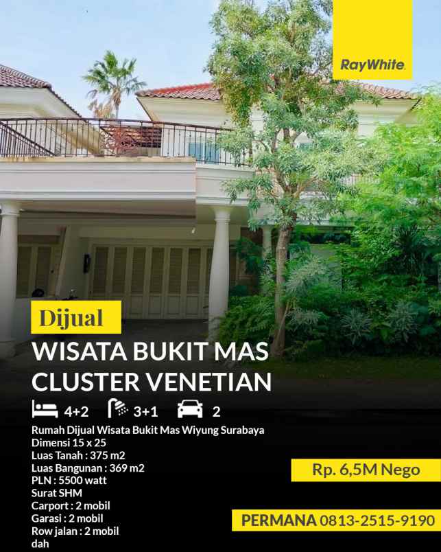 rumah dijual wisata bukit mas wiyung surabaya