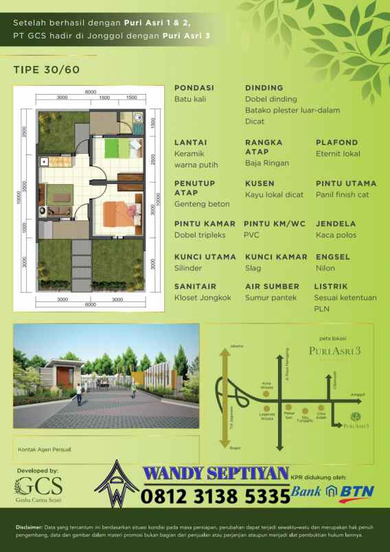 rumah jl rw gembira sukamaju kec