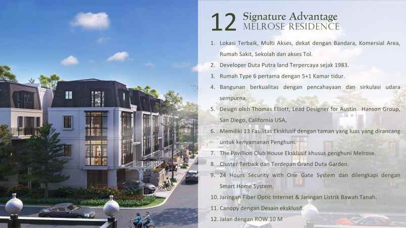 rumah melrose duta garden 2 lantai