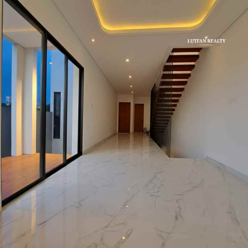 rumah modern kontemporer dalam cluster