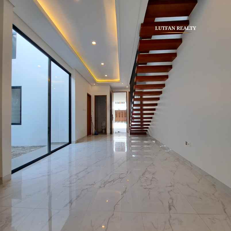 rumah modern kontemporer dalam cluster