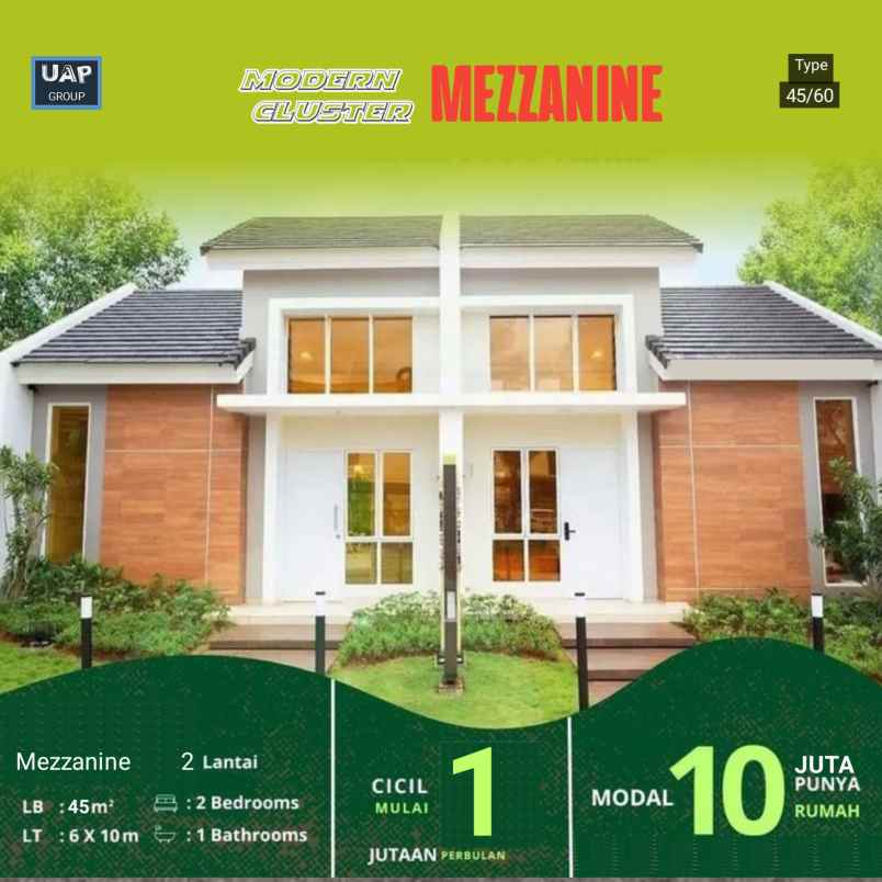 rumah murah konsep mezzanine di kota malang