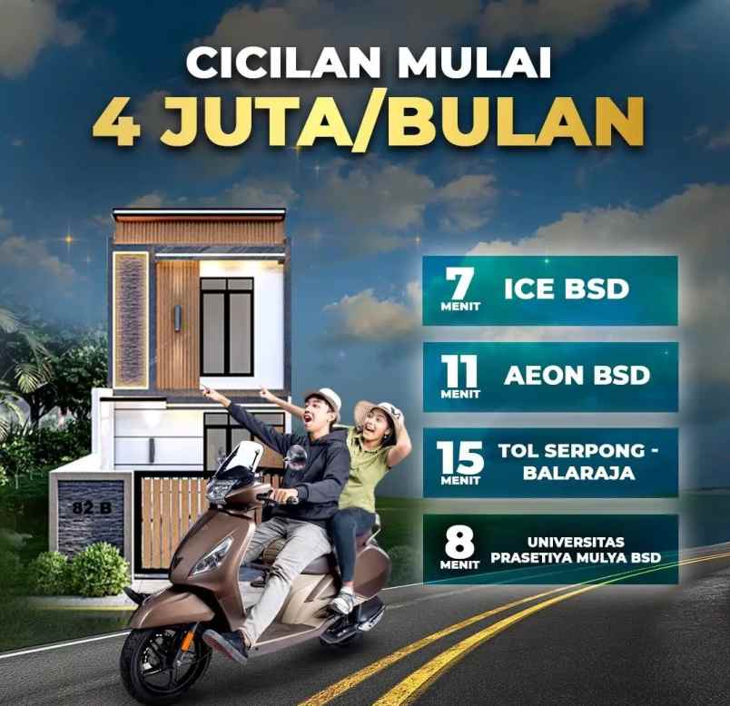 rumah pagedangan bsd cicil dp langsung huni rumahnya