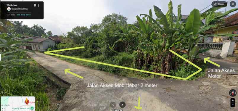 tanah darat di manonjaya pinggir jalan provinsi