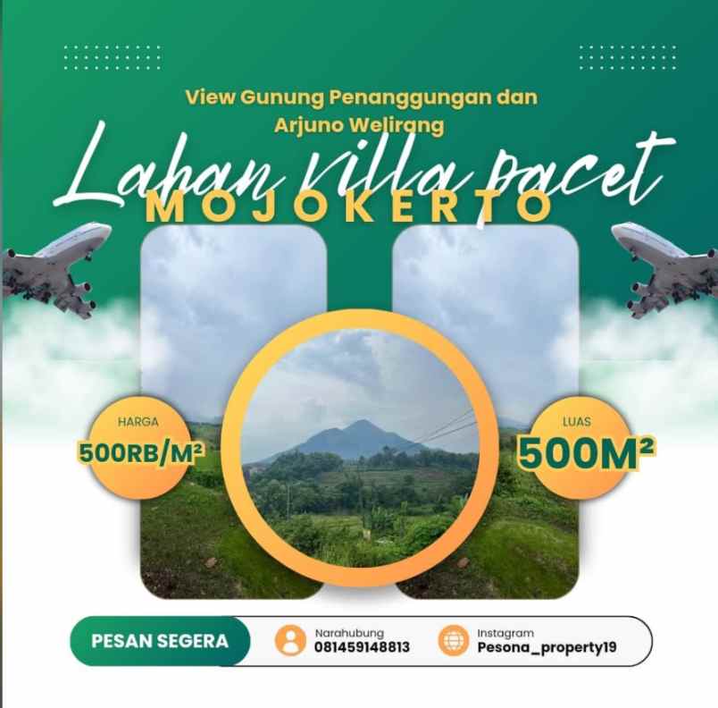 tanah villa pacet luasa besar profit
