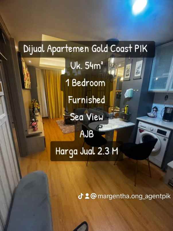 apartemen gold coast pik furnished sea view