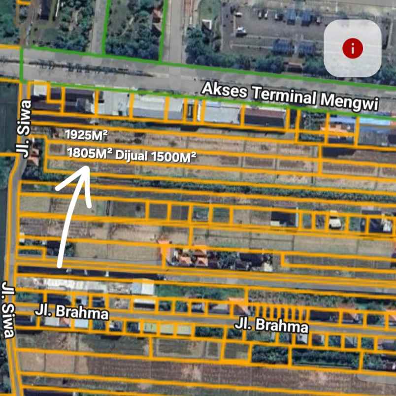 dijual 15 are jl siwa akses terminal mengwi badung