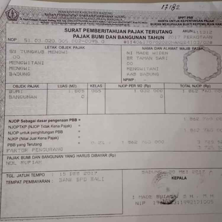 dijual 15 are jl siwa akses terminal mengwi badung