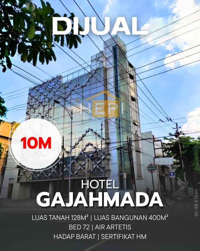 dijual hotel aktif di gajahmada semarang
