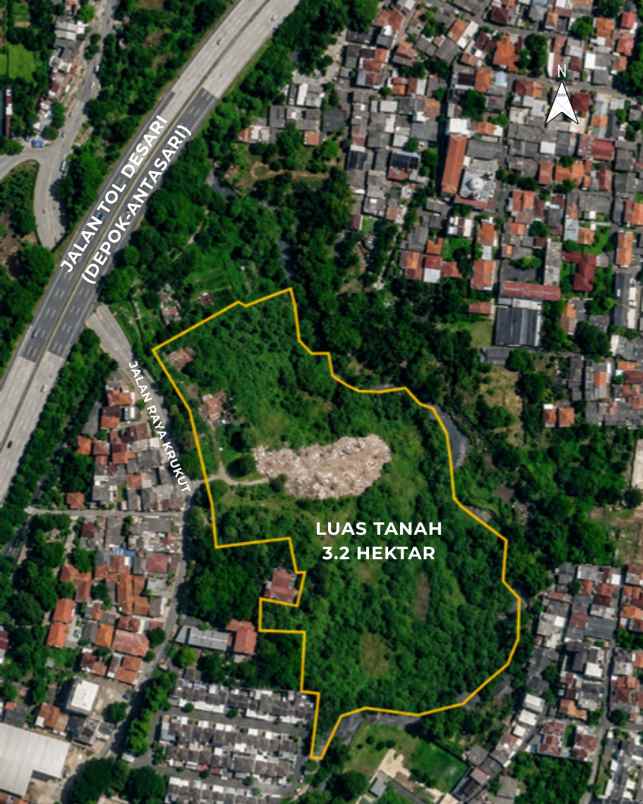 dijual murah tanah dekat toll di krukut depok