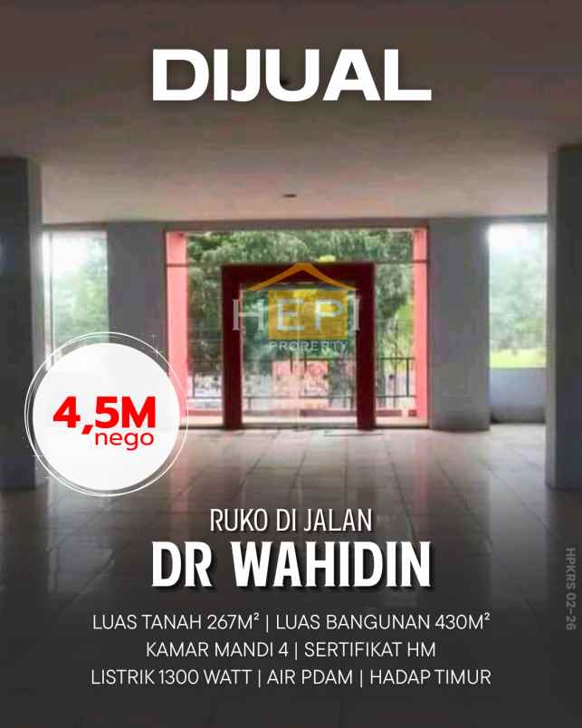 dijual ruko di dr wahidin semarang