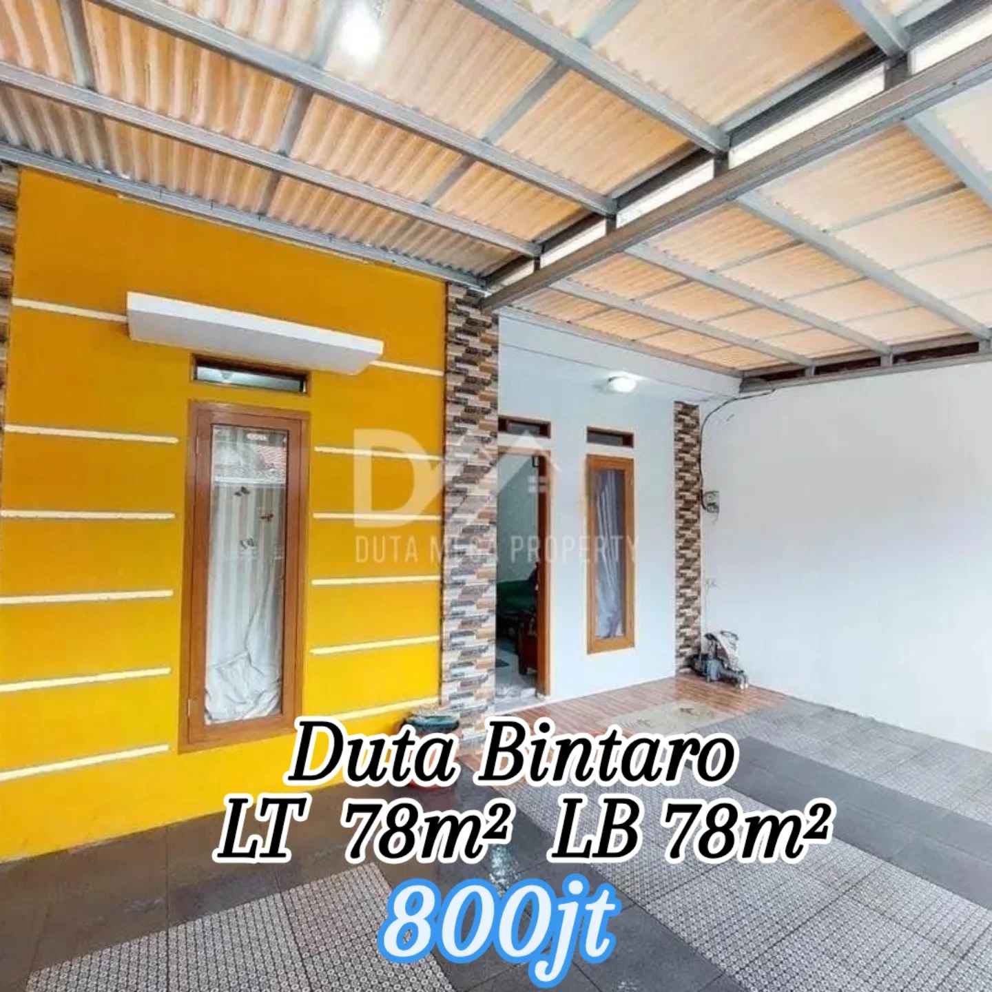 dijual rumah 1 lantai di duta bintaro