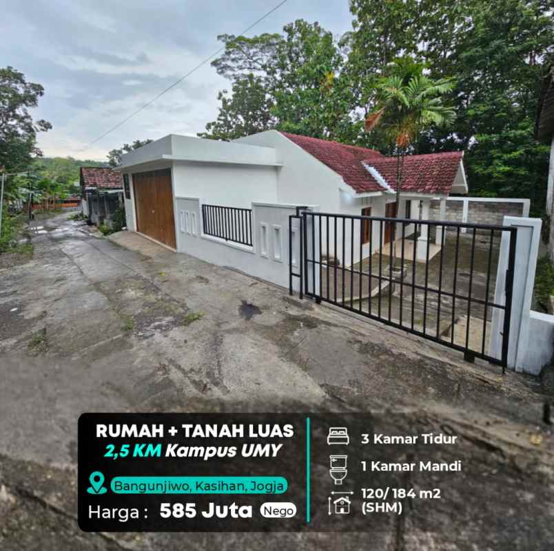 dijual rumah 2 5 km bangunjiwo