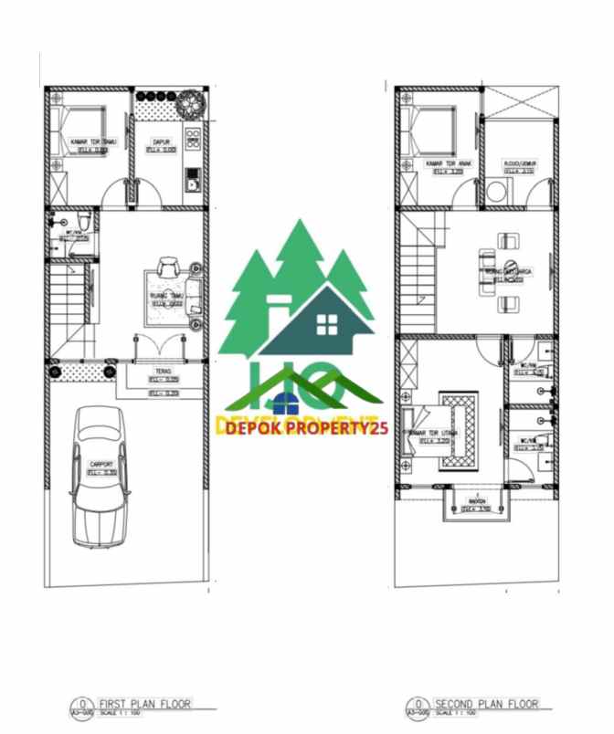 dijual rumah american classic di jagakarsa jakarta