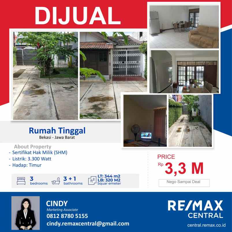 dijual rumah bagus shm bekasi jawa barat