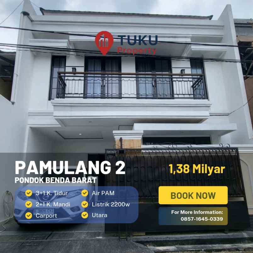 dijual rumah benda barat pamulang