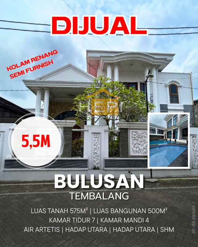 dijual rumah bulusan