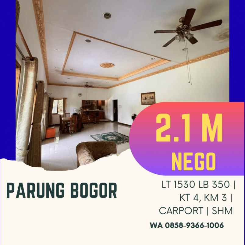 dijual rumah desa bojong