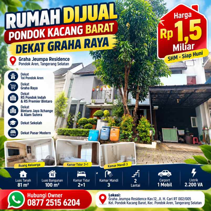 dijual rumah graha jeumpa residence kav