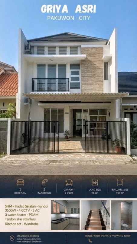 dijual rumah griya asri pakuwon city