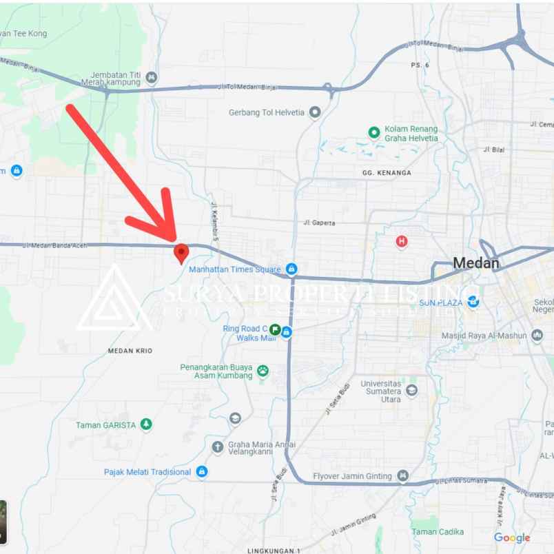 dijual rumah jalan medan binjai km 10