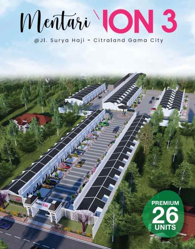 dijual rumah jalan surya haji dekat