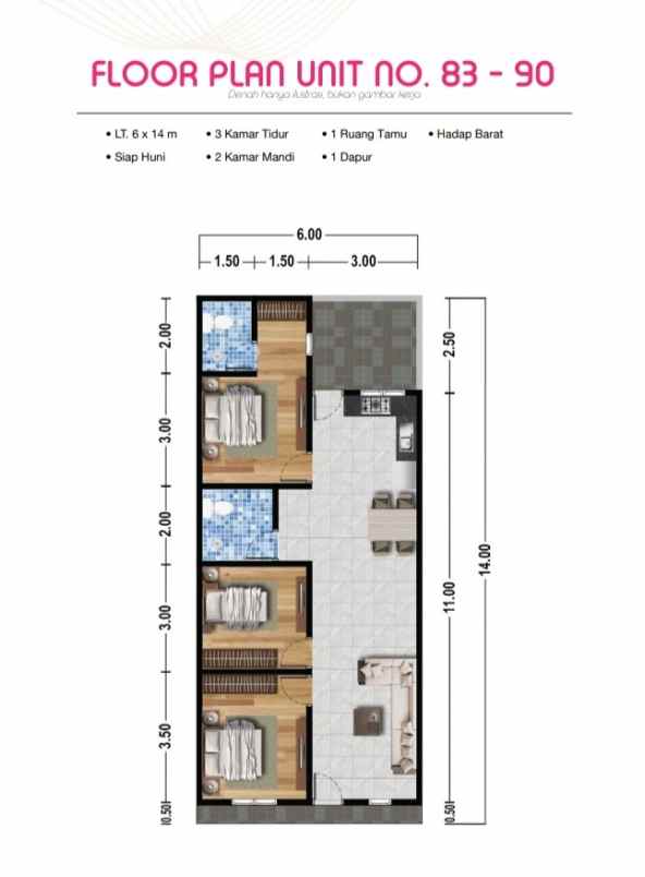 dijual rumah jalan surya haji dekat