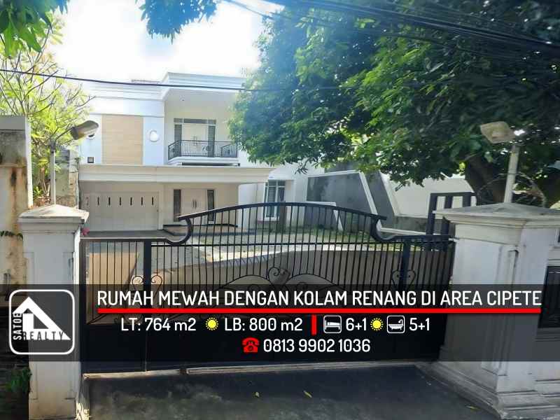 dijual rumah jl gaharu mpr cipete