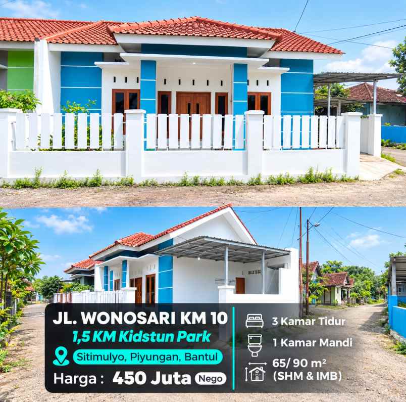 dijual rumah jl wonosari km 10