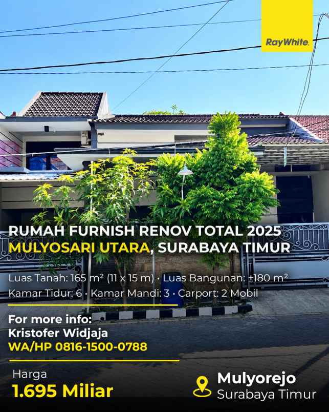 dijual rumah mulyosari utara