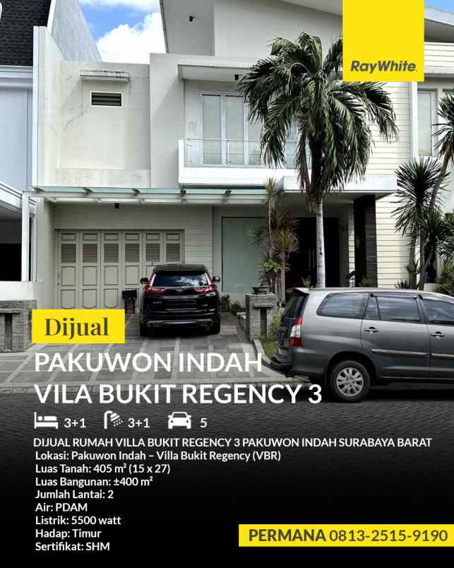 dijual rumah pakuwon indah vila bukit
