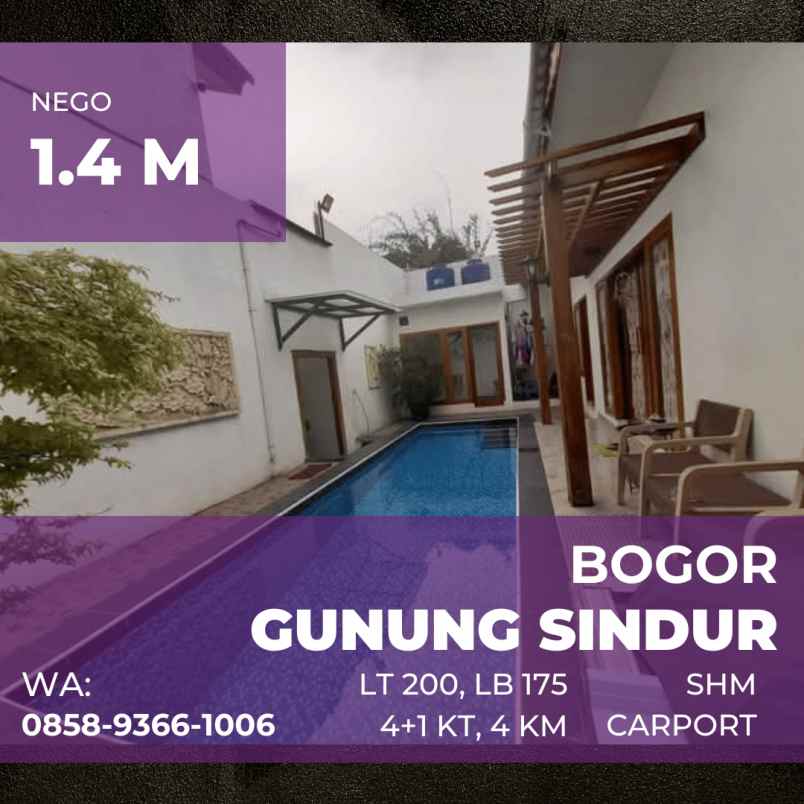 dijual rumah rawa kalong