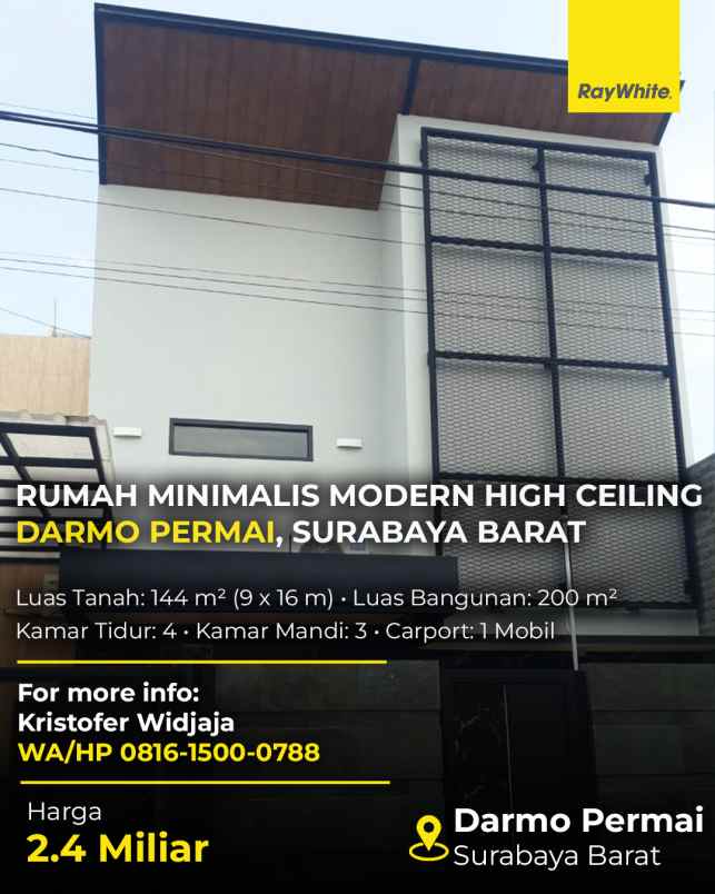 dijual rumah simpang darmo permai selatan