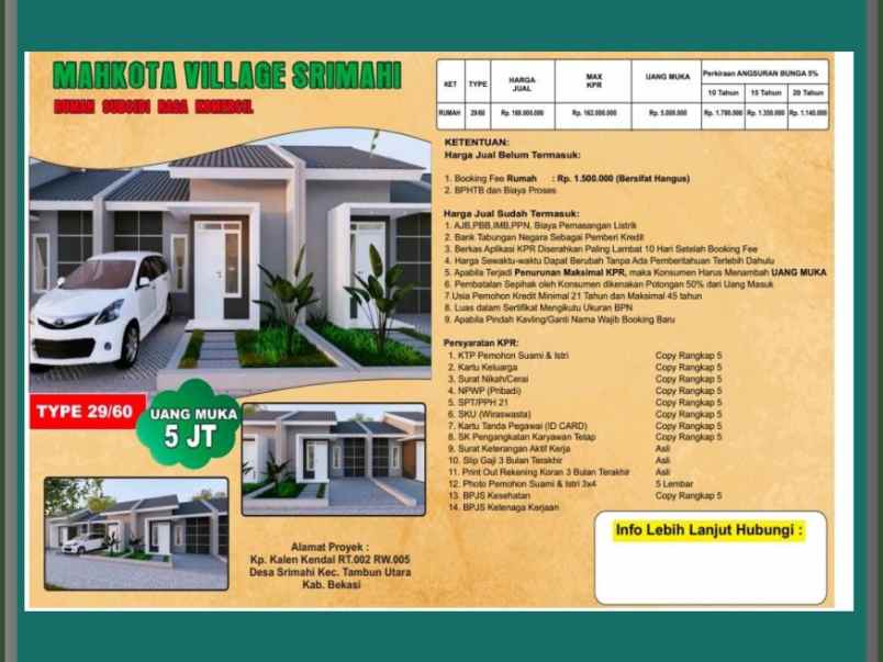 dijual rumah srimahi