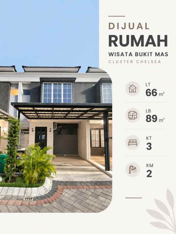 dijual rumah wisata bukit mas cluster chelsea