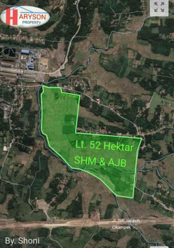 dijual tanah 52 hektar karawang barat