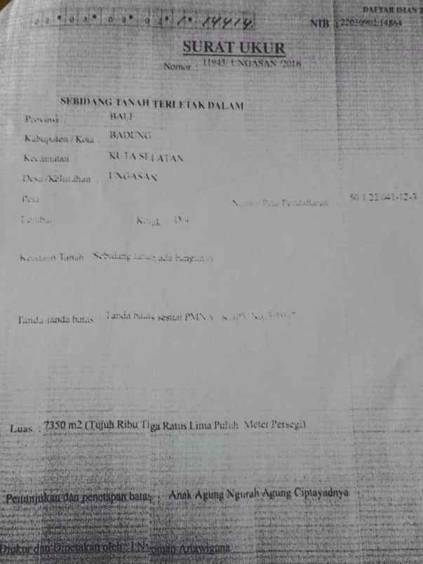 dijual tanah bingin sari pantung gwk