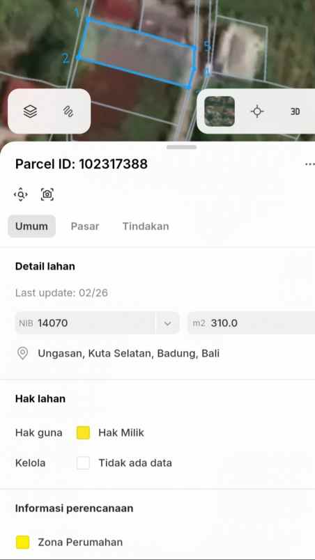 dijual tanah bkr bali cliff