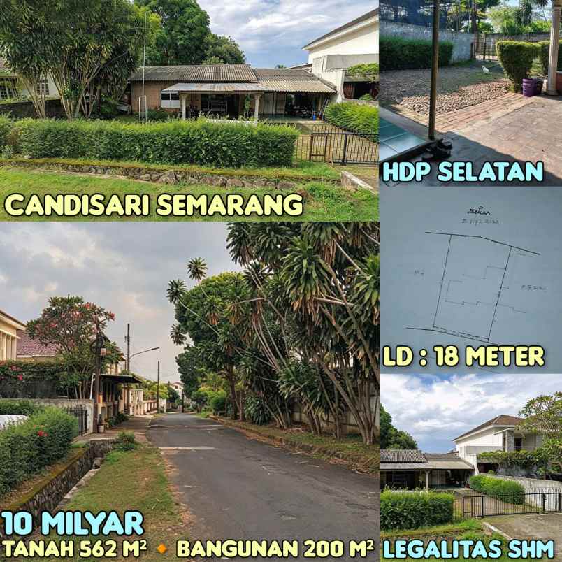dijual tanah dan bangunan di candi sari semarang