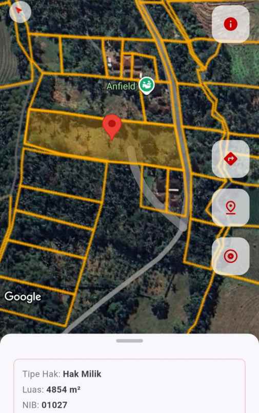 dijual tanah desa bengkel sari