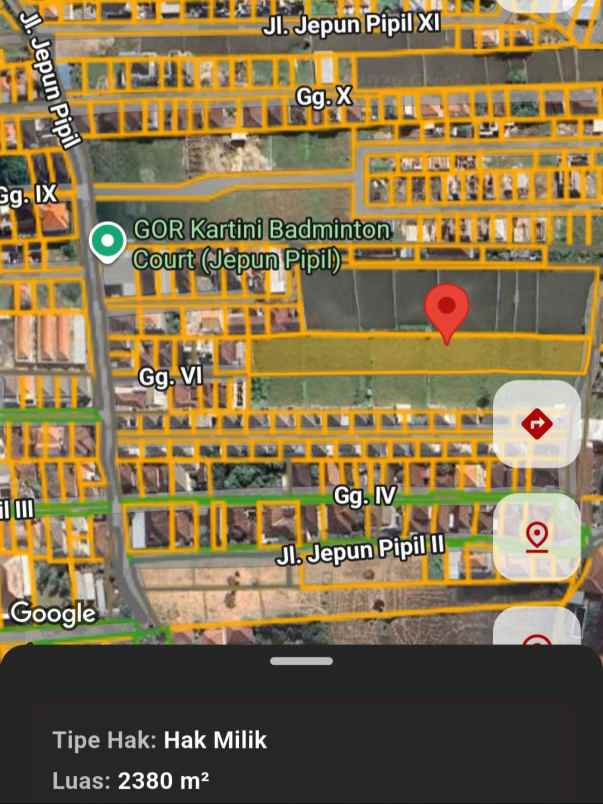 dijual tanah gatsu timur