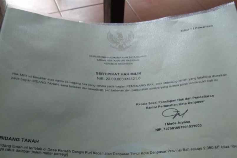 dijual tanah gatsu timur