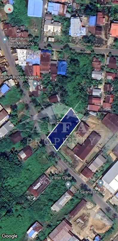 dijual tanah jalan budi utomo