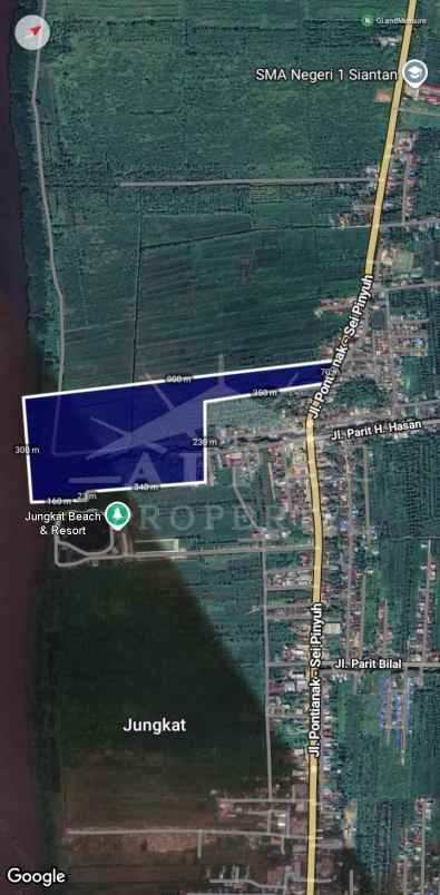 dijual tanah jalan jungkat